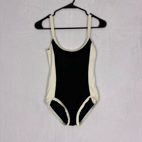 Marc by Marc Jacobs Black with Cream Side Colorblock One Piece Swimsuit Size Sma - Picture 1 of 13